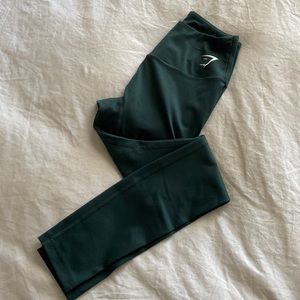 Gymshark dark green training leggings